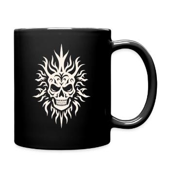 Skull Tribal Tiki Rétro Masque - Mug uni - noir - Droite