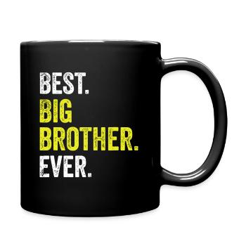 Adult Older Bro Sibling Best Big Brother Ever - Full Colour Mug - black - Right