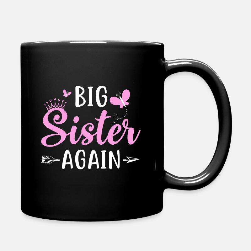 Große Schwester wieder Geschwister ältere Tochter Arrow - Tasse einfarbig - Schwarz