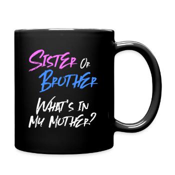 Pinkes oder blaues Geschenk zur Enthüllung des Geschlechts - Tasse einfarbig - Schwarz - Rechts