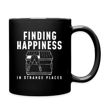 Happiness Funny Dumpster Diving - Full Colour Mug - black - Right