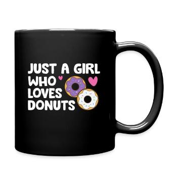 Nur ein Mädchen, das Donuts liebt Donut Essen Donut - Tasse einfarbig - Schwarz - Rechts