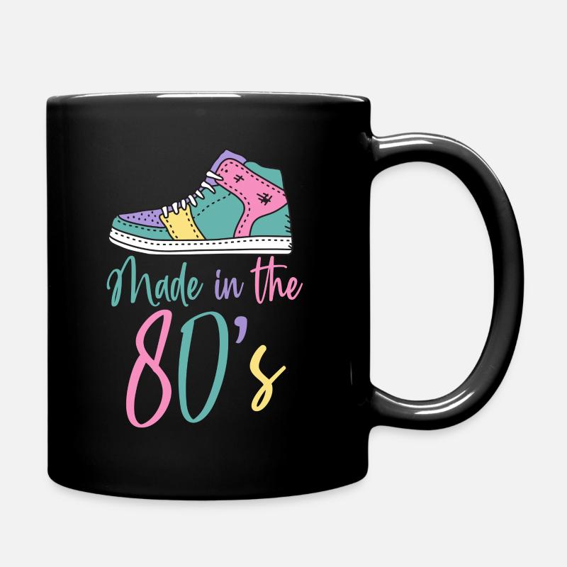80er Die Musik der 80er - Tasse einfarbig - Schwarz