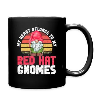 Gnome Gardening Anti Valentinstag Gartenzwerg - Full Colour Mug - black - Right