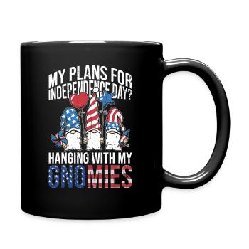 Gartenzwerg 4. Juli Indipendence Day Gnome - Full Colour Mug - black - Right