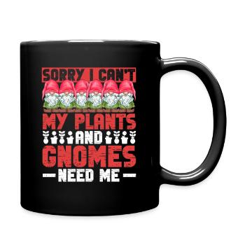 Graden Gnome Und Gartenzwerg Gnome Gardening - Full Colour Mug - black - Right