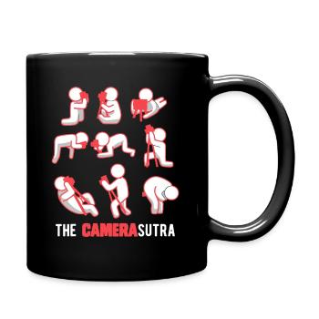 The Camera Sutra, Photographer Gift Photography - Full Colour Mug - black - Right