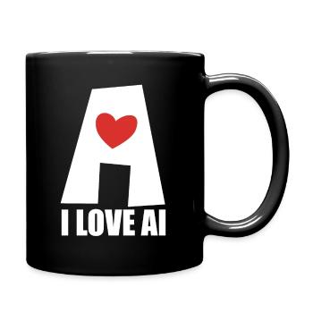 Artificial Intelligence - I love AI - Digital - Full Colour Mug - black - Right