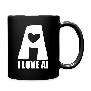 Intelligence artificielle - J’aime l’IA - Digital - Mug uni - noir - Droite