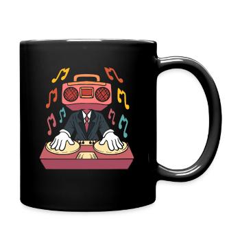 DJ Musik Discjockey - Tasse einfarbig - Schwarz - Rechts