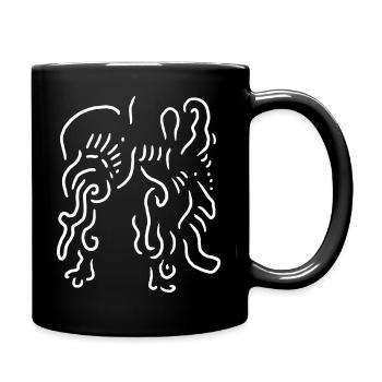 Lion Résumé - Mug uni - noir - Droite