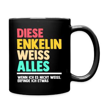 Enkelin - Tasse einfarbig - Schwarz - Rechts