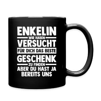 Enkelin - Tasse einfarbig - Schwarz - Rechts