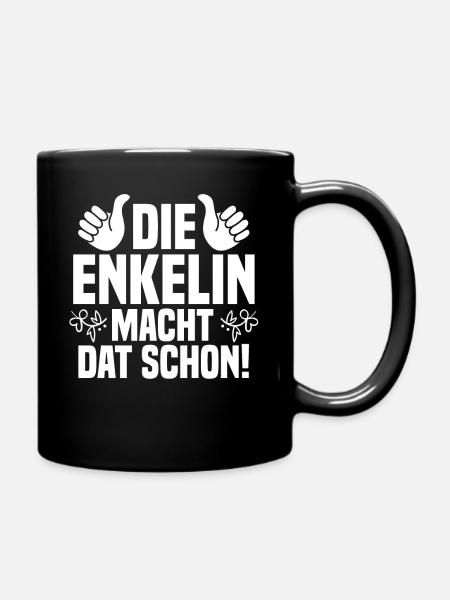 Enkelin - Tasse einfarbig - Schwarz