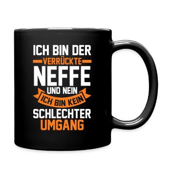 Neffe - Tasse einfarbig - Schwarz - Rechts
