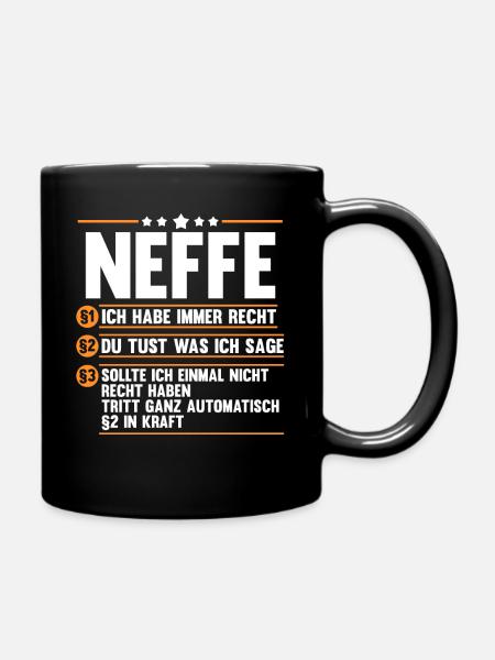 Neffe - Tasse einfarbig - Schwarz