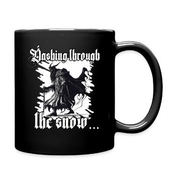 Horror Krampus T-Shirt Mystische Weihnachtsfigur - Tasse einfarbig - Schwarz - Rechts