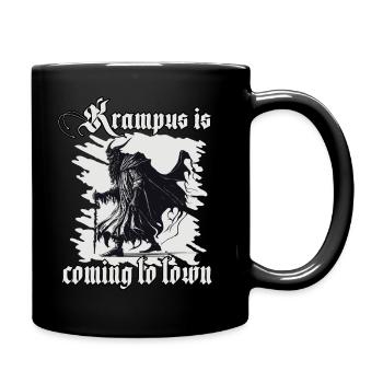 Horror Krampus T-Shirt dunkle Seite der Weihnacht - Tasse einfarbig - Schwarz - Rechts