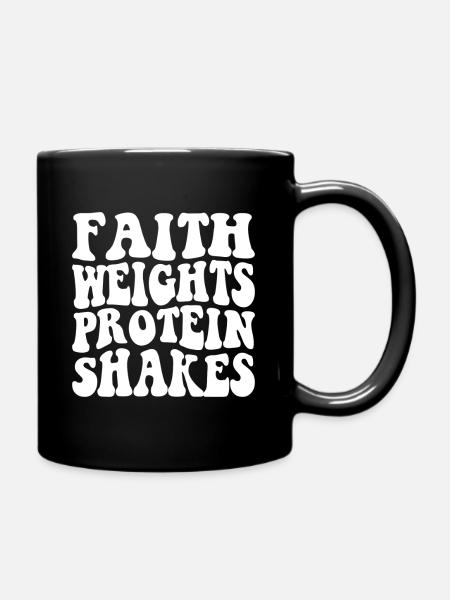 Faith Weights Protein Shakes - Tasse einfarbig - Schwarz