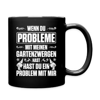 Gartenzwerg Für Gartenzwerg Liebhaber Gärtner Lust - Tasse einfarbig - Schwarz - Rechts