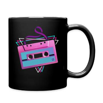 80's Cassette Tape 1990s Pencil Winding Cassette - Full Colour Mug - black - Right