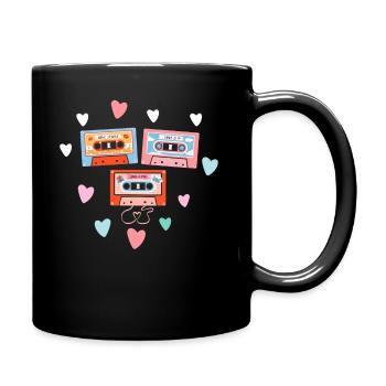 80's Cassette Tape 1990s Pencil Winding Cassette - Full Colour Mug - black - Right