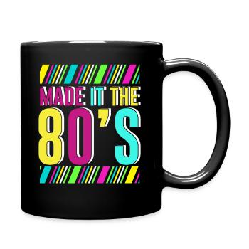 80er Die Musik der 80er - Tasse einfarbig - Schwarz - Rechts