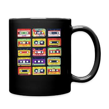 80's Cassette Tape 1990s Pencil Winding Cassette - Full Colour Mug - black - Right