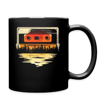 80er Jahre Kassette 1990er Bleistift Wickelkassette - Tasse einfarbig - Schwarz - Rechts