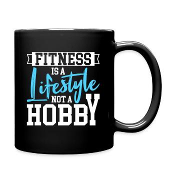 Le fitness est un style de vie, pas un passe-temps - Mug uni - noir - Droite
