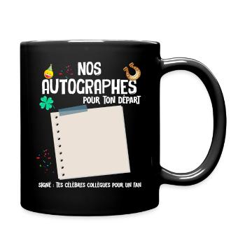 Les Autographes De Mes Collègues Star Pour Départ - Mug uni - noir - Droite