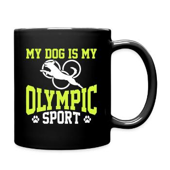 Mein Hund Ist Mein Olympischer Sport - Tasse einfarbig - Schwarz - Rechts
