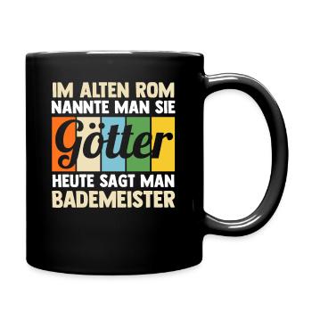Rettungsschwimmer Bademeister - Tasse einfarbig - Schwarz - Rechts