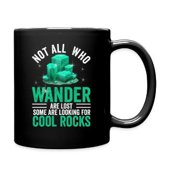 Wandern Sie auf der Suche nach coolen Felsen - Tasse einfarbig - Schwarz - Rechts