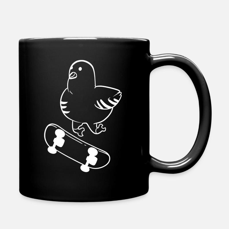 Pigeon -Skateboarder Boarder - Tasse einfarbig - Schwarz