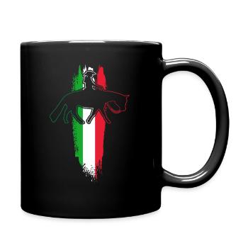 Reining Horse & Western Rider Western Riding - Full Colour Mug - black - Right