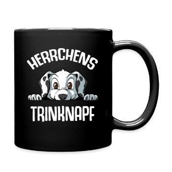 Herrchens Trinknapf Dalmatiner Hunde - Tasse einfarbig - Schwarz - Rechts
