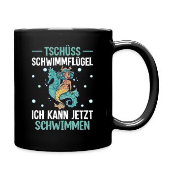 Seepferdchen Bestanden Kinder - Tasse einfarbig - Schwarz - Rechts