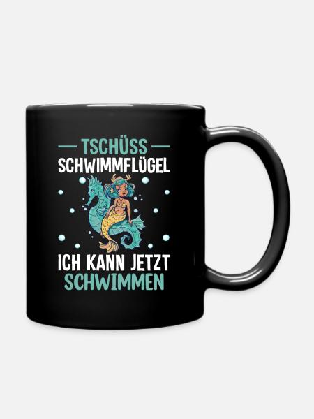 Seepferdchen Bestanden Kinder - Tasse einfarbig - Schwarz