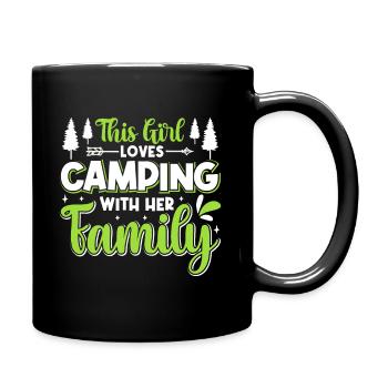 Dieses Mädchen Liebt Das Campen Mit Ihrer Familie - Tasse einfarbig - Schwarz - Rechts