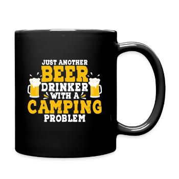 Just another beer drinker with camping problems - Full Colour Mug - black - Right