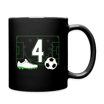 Football Club Football amateur 4 Anniversaire Football - Mug uni - noir - Droite