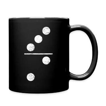 Domino Spiel TShirt Fliesenteile Trendige Gruppe - Tasse einfarbig - Schwarz - Rechts