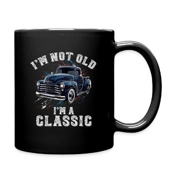 Camion Vintage Old Classic School American Pickup - Mug uni - noir - Droite
