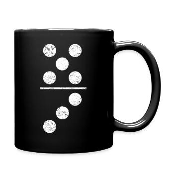 Domino Spiel TShirt Fliesenteile Trendige Gruppe - Tasse einfarbig - Schwarz - Rechts