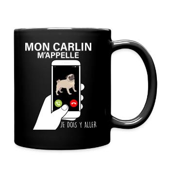 Carlin Sur Mon Téléphone Portable - Mug uni - noir - Droite
