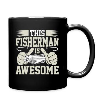 Ce pêcheur est génial - Mug uni - noir - Droite