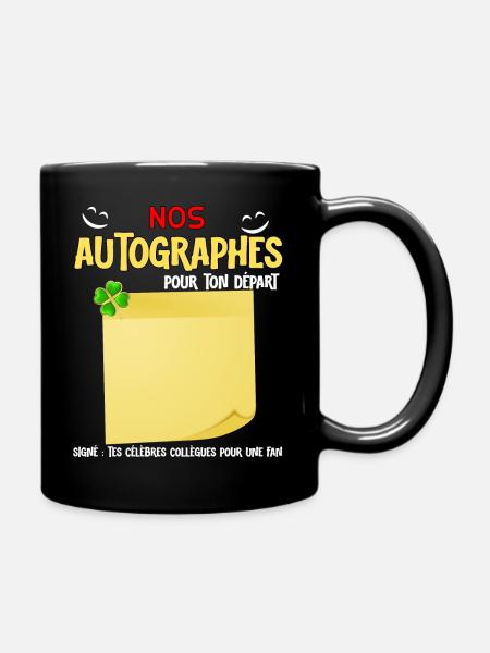 Autographes Collègues Signature Des Meilleurs - Mug uni - noir