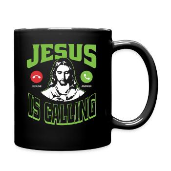 Jésus appelle - Mug uni - noir - Droite