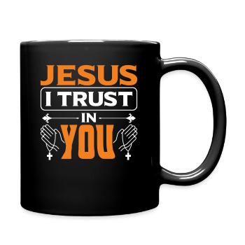 Jesus I Trust In You - Full Colour Mug - black - Right
